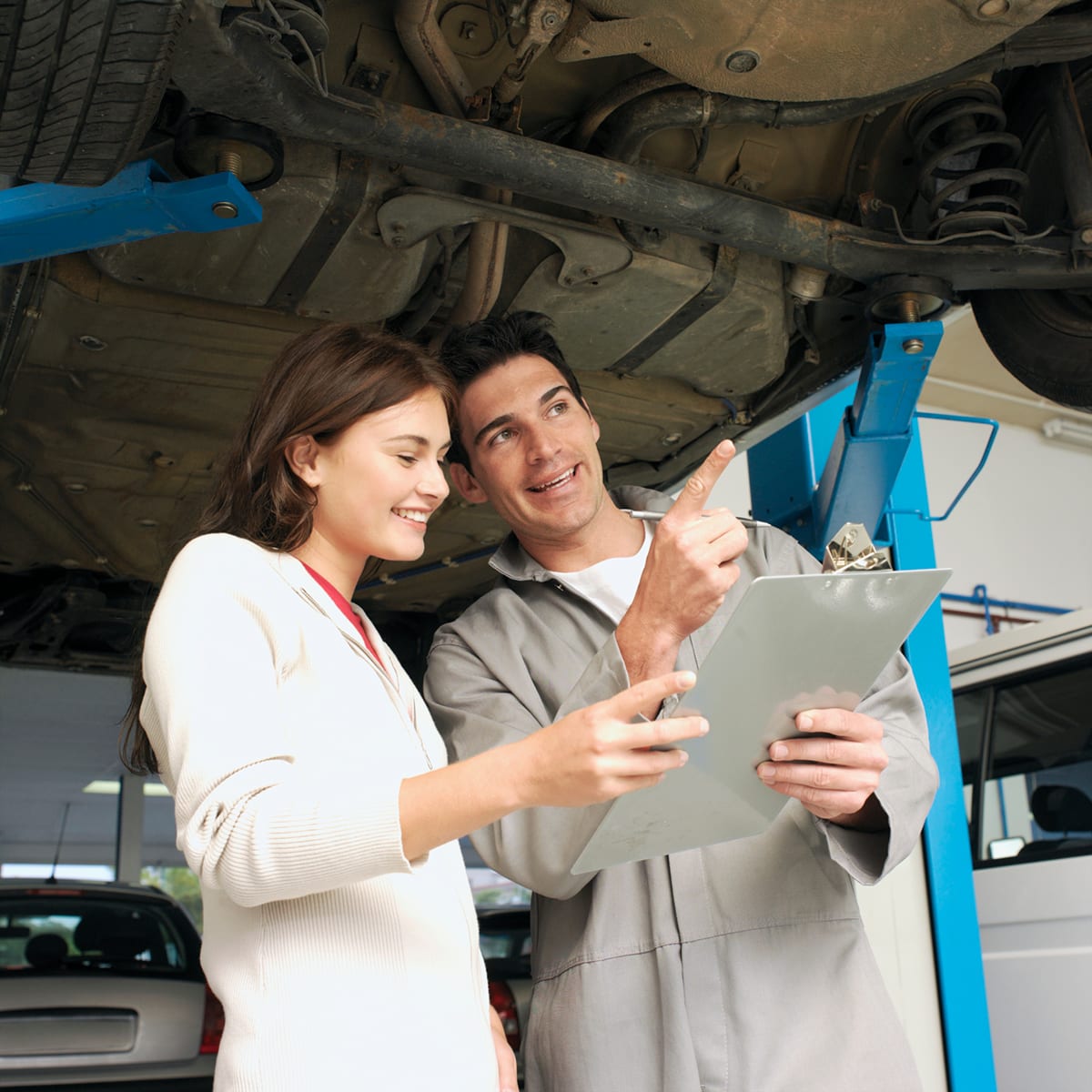 Mechanic and customer